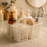 BATH & SHOWER SUPPLIES CADDY – LARGE CAPACITY COSMETICS STORAGE BASKET